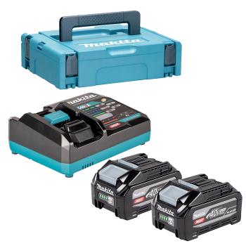 Makita 1911B9-4 Power Source-Kit 40V max. 2x 4,0Ah Li-Ion mit BL4040F
