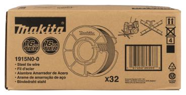 Makita 1915N0-0 Bindedraht blank 1,6mm 32Stk. Im Karton