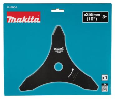 Preview: Makita 1916D0-6 3-Zahn Schlagmesser 257mm 25,4mm Bohrung