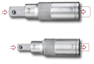 Preview: GEDORE R67131002 Reduzier-/Vergrößerungs-Adaptersatz 6in2 2-teilig