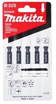 Preview: Makita B-04949 Stichsägeblatt B-22S Metall/Kunststoff