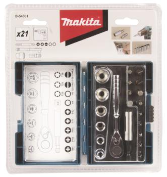 Preview: Makita B-54081 Ratschen-Bit-Set 21-tlg.
