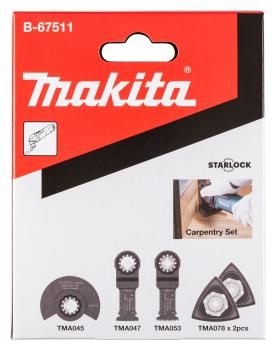 Preview: Makita B-67511 Multifunktionswerkzeug Schreiner-Set