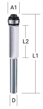 Preview: Bündigfräser zweischneidig 9,5 mm
