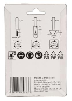Makita D-53338 Fräser-Set 3-tlg.
