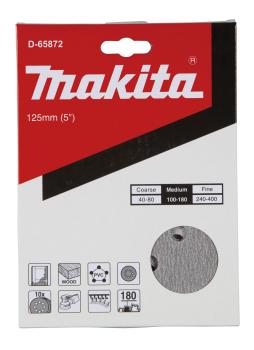 Preview: Makita D-65872 Schleifscheibe P180 125mm Klett