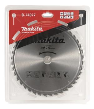 Preview: Sägeblatt 260x1,8x30mm, 40 Zähne