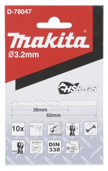 Preview: Bohrer 3,2mm HSS-GS 10Stk.