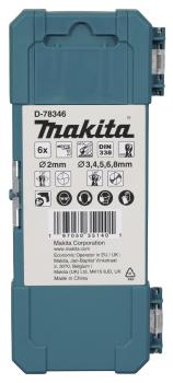 Preview: Makita D-78346 Bohrer-Set 6-tlg. HSS-GS