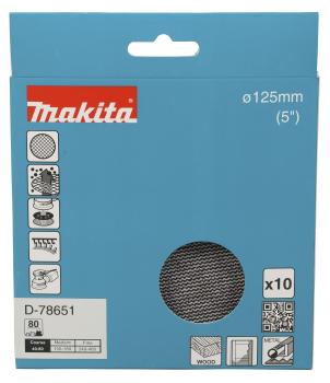 Preview: Makita D-78651 Netzschleifmittel A80 125mm Klett