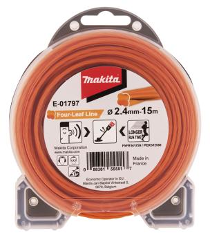 Preview: Makita E-01797 Mähfaden Four-Leaf 2,4mm x 15m
