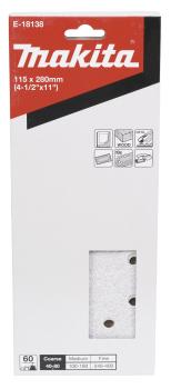 Preview: Schleifpapier P60 115x280mm gelocht