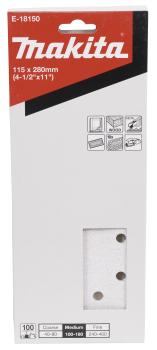 Preview: Schleifpapier P100 115x280mm gelocht