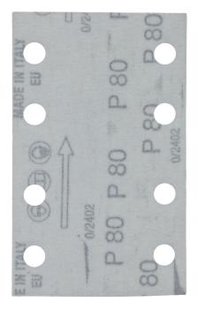 Schleifpapier A80 80x130mm Klett