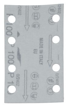 Schleifpapier A100 80x130mm Klett