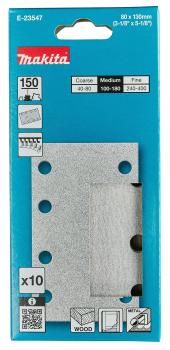 Preview: Makita E-23547 Schleifpapier A150 80x130mm Klett
