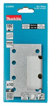 Preview: Makita E-23553 Schleifpapier A180 80x130mm Klett