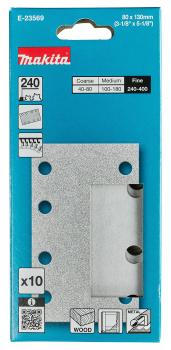 Preview: Makita E-23569 Schleifpapier A240 80x130mm Klett