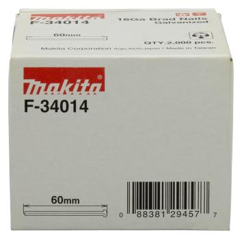 Preview: Makita F-34014 Stauchkopfnägel 60mm 16Ga