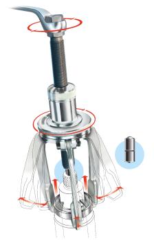 Preview: GEDORE 1.09 2 Abzieher TWIST+PULL 3-armig mit Dreharretierung 80x250 mm