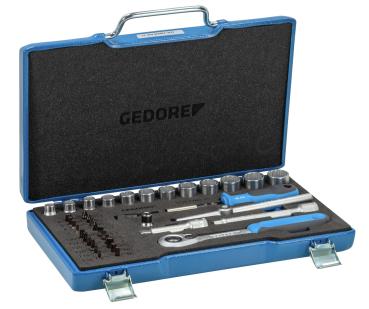 Preview: GEDORE D 30 KMU-20 Steckschlüssel-Satz 3/8 40-teilig IN-IS-PH-PZ-TX-XZN