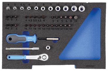 GEDORE 1100 CT1-20 Steckschlüssel-Satz 1/4 in 1/2 L-BOXX 136 Modul"