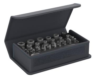 Preview: GEDORE TC 666-MU-20 Bit-Steckschlüssel-Satz mit Knarre 1/4 35-teilig
