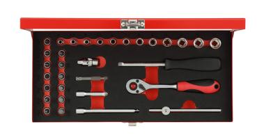 GEDORE R49004033 Steckschlüssel-Satz 1/4 4-13mm 32-teilig"