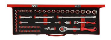 GEDORE R46004049 Steckschlüssel-Satz 1/4+1/2" 49-teilig"