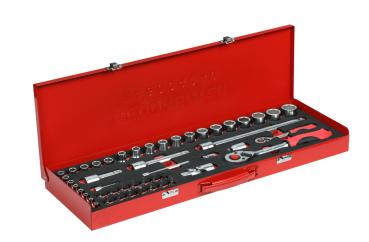 Preview: GEDORE R46004049 Steckschlüssel-Satz 1/4+1/2