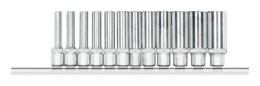 GEDORE R41008012 Steckschlüssel-Satz 1/4 6-kant +Leiste 12-teilig"