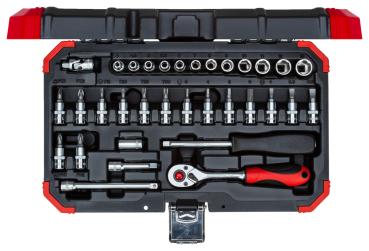 GEDORE R49003033 Steckschlüssel-Satz 1/4 4-13mm 33-teilig"