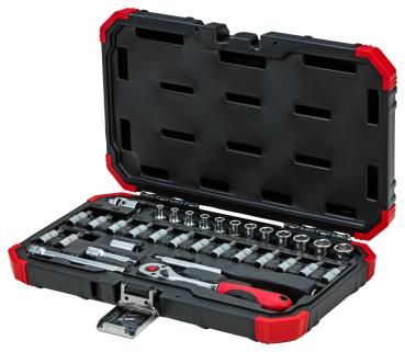 Preview: GEDORE R49003033 Steckschlüssel-Satz 1/4 4-13mm 33-teilig