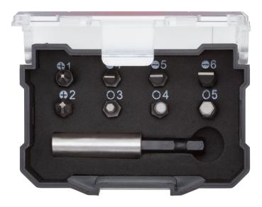 GEDORE R33005009 Bit-Box 1/4 PH+SL+6-kant+Bithalter 9-teilig