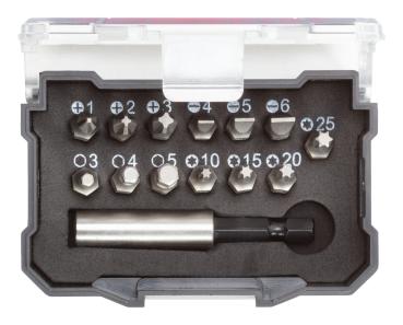 GEDORE R33005014 Bit-Box 1/4 PH+SL+TX+6-kant+Bithalter 14-teilig