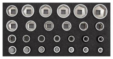 GEDORE R22150009 Steckschlüssel-Satz 1/2 2/6 CT-Modul 26-teilig"