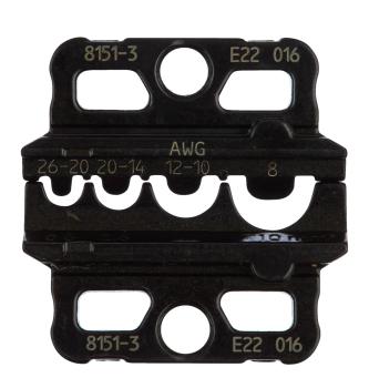 GEDORE 8151-3 Crimpeinsatz-Set für nicht iso. Quetschverb. mit geschlossener Crimphülse