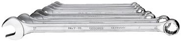 GEDORE 7 XL-080 Ring-Maulschlüssel-Satz, extra lang, 8-teilig 8-19 mm