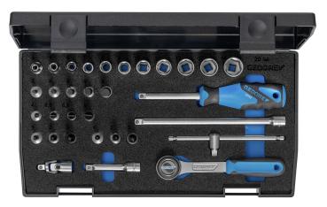 GEDORE 20 IMU-3 Steckschlüssel-Satz 1/4 32-teilig 6-kant IN-IS-PH-PZ"