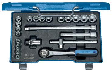 Preview: GEDORE 30 HMU-10 Steckschlüssel-Satz 3/8 22-teilig 6-kant 6-22 mm