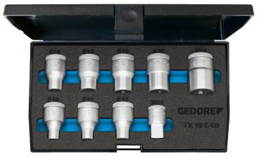 GEDORE TX 19 E-09 Steckschlüssel-Satz 1/2 9-teilig Außen-TX E10-E24"