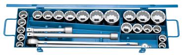 GEDORE D 32 EMAU-2 Steckschlüssel-Satz 3/4 25-teilig UD-Profil mm+ZOLL"