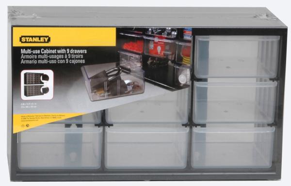 Kleinteilemagazin mit 9 Schubfaechern