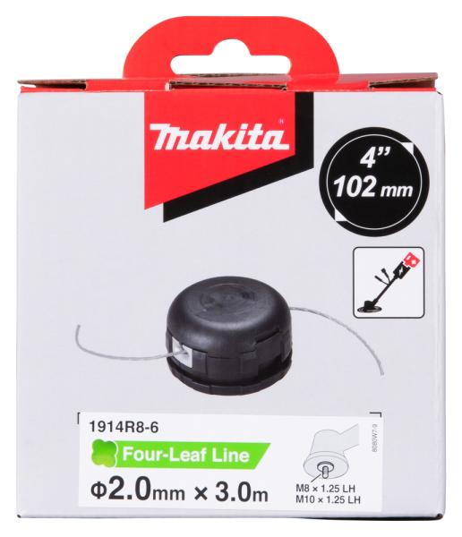 Makita 1914R8-6 2mm 2-Fadenkopf flach Tap&Go 102mm M10 M8x1,25LH