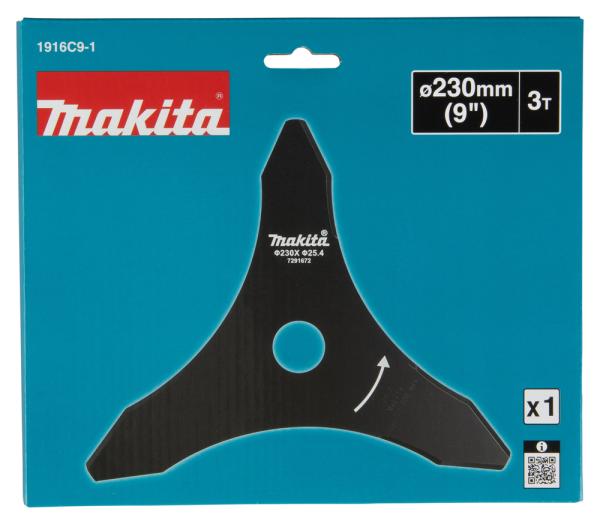 Makita 1916C9-1 3-Zahn Schlagmesser 230mm 25,4mm Bohrung