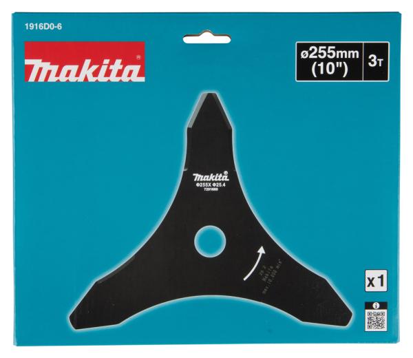 Makita 1916D0-6 3-Zahn Schlagmesser 257mm 25,4mm Bohrung