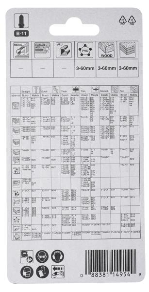 Makita A-85634 Stichsägeblatt B-11 Holz/Kunststoff