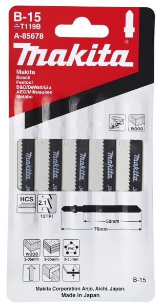 Stichsägeblatt B-15 Weichholz/Kunststoff