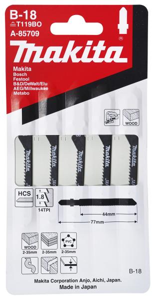 Stichsägeblatt B-18 Kurvenblatt Weichholz/Kunststoff