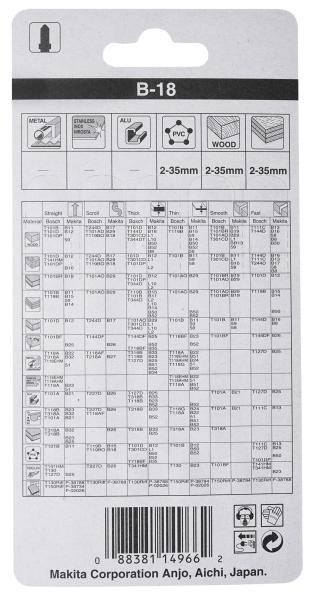 Makita A-85709 Stichsägeblatt B-18 Kurvenblatt Weichholz/Kunststoff